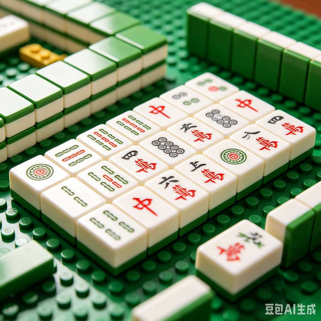 bamboo wood mahjong set